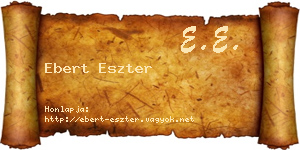 Ebert Eszter névjegykártya
